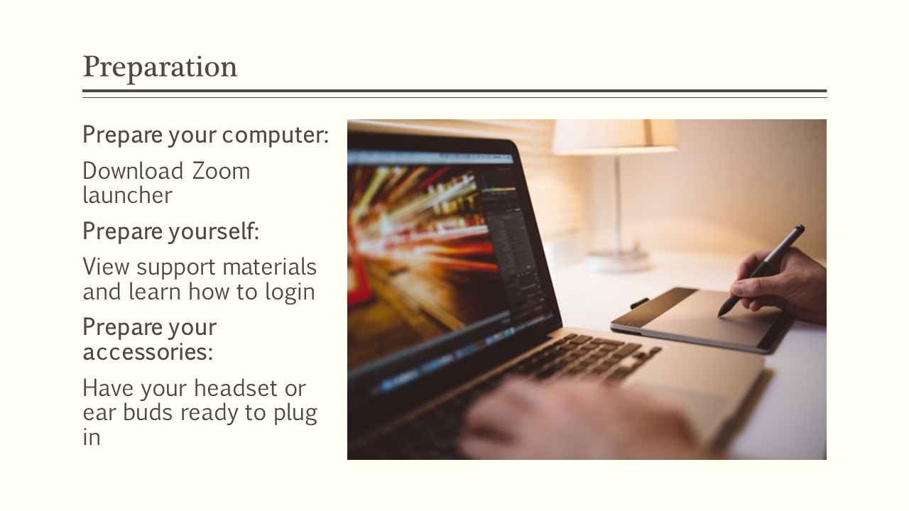 preparing for zoom