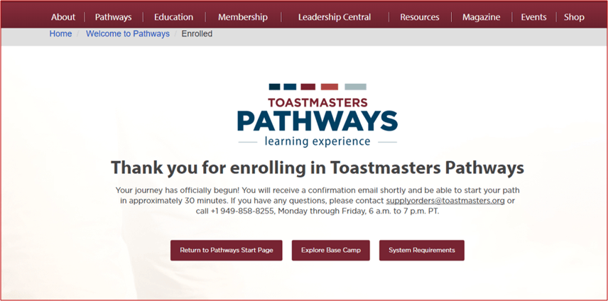 enrolment confirmation pathways