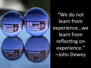 reflecting on learning experience