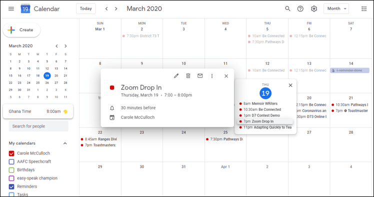 calendar booking