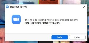 GTO1 message for judges