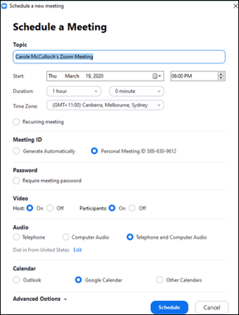 schedule a meeting