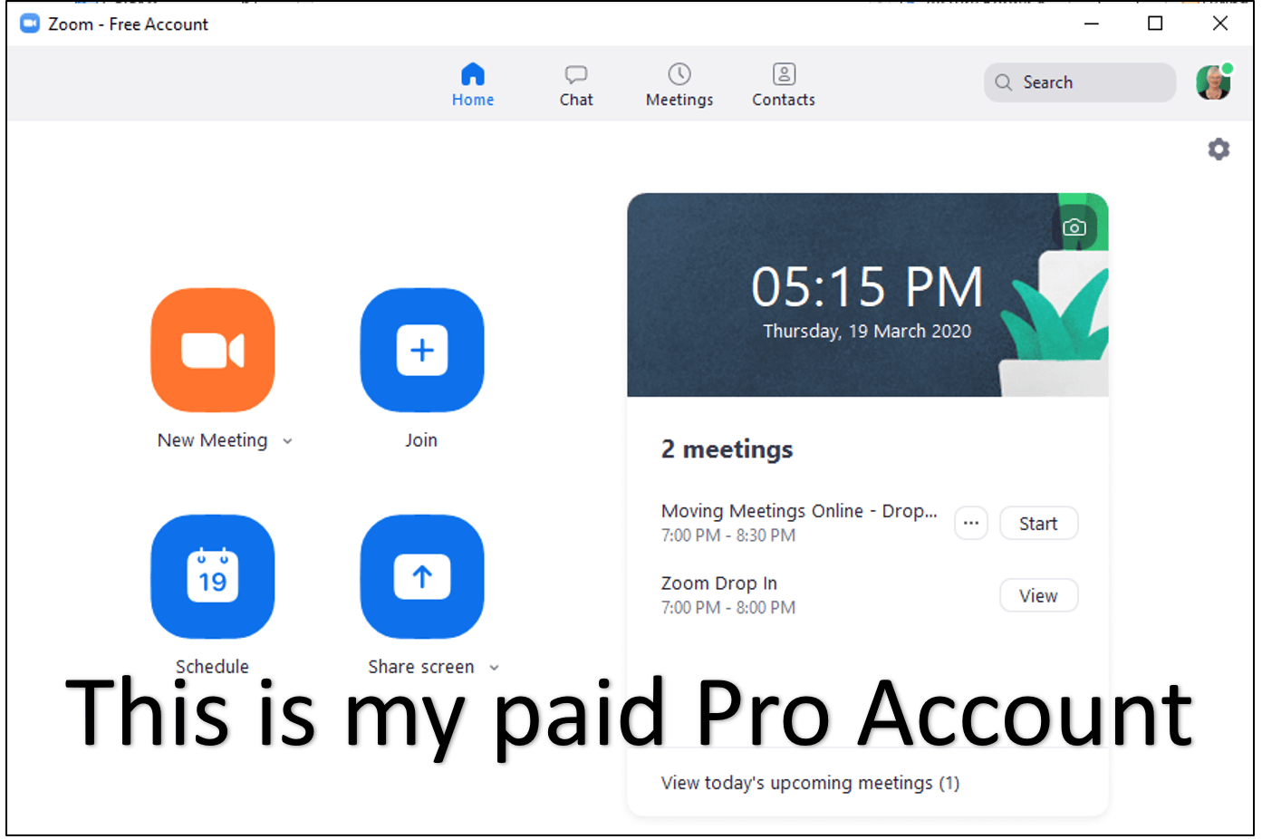 zoom paid pro account