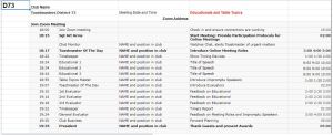 capture sample agenda template